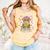 Highland Cow Reading Book Floral Bookworm Comfort Colors Tank Top Grey