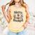 Merry And Booked Holiday Reading Winter Book Lover Premium Tri-Blend Comfort Colors Tank Top Grey
