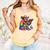 Rainbow Pride Bigfoot Reading Book With Heart Glasses Comfort Colors Tank Top Grey
