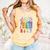 Subtle Floral Foxglove Daisy Tulip Book Lover Comfort Colors Tank Top Grey