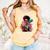 Woman Reading Book Lover Geometric Girl Afro History Comfort Colors Tank Top Grey