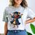 African American Woman Girl Graduation Class Comfort Color Blast T-Shirt Smoke
