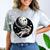 Astronaut Aesthetic Holding Moon Balloon Planets Introvert Comfort Color Blast T-Shirt Smoke