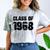 Class Of 1968 High School College Graduation Reunion Comfort Color Blast T-Shirt Smoke