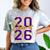 Class Of 2026 Graduation Varsity Purple Yellow On The Back Comfort Color Blast T-Shirt Smoke