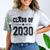 Class Of 2030 Shirt Graduation Comfort Color Blast T-Shirt Smoke