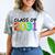 Class Of 2031 Pre-K -12th Grade Hand Prints Space Graduation Comfort Color Blast T-Shirt Smoke