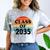 Class Of 2035 Senior Graduate Retro Graduation Comfort Color Blast T-Shirt Smoke