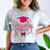 Coquette Pink Bow Senior 2026 2027 Graduation Comfort Color Blast T-Shirt Smoke
