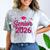Coquette Pink Bow Senior 2026 Class Of Graduation Comfort Color Blast T-Shirt Smoke
