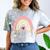 Cosmetology Instructor Cosmetologist Graduation Rainbow Comfort Color Blast T-Shirt Smoke