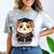 Cute Hamster Graduation Comfort Color Blast T-Shirt Smoke