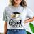 Eagle Grad Squad Class Of 2019 Graduation Comfort Color Blast T-Shirt Smoke