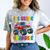 First Grade Graduation Monster Truck 1st Grade Graduate Comfort Color Blast T-Shirt Smoke