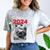 Fun Trendy UFO Sloth Graduation Class Of 2024 Senior Comfort Color Blast T-Shirt Smoke