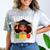 Future HBCU Grad Afro Girl College Graduation Kids Comfort Color Blast T-Shirt Smoke