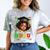 Future HBCU Grad Girl Kids Graduation HBCU College Comfort Color Blast T-Shirt Smoke