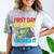 Graduation First Day Of School Crushed It Comfort Color Blast T-Shirt Smoke
