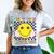 Groovy Next Stop 2nd Grade 1st Grade Graduation 2025 Comfort Color Blast T-Shirt Smoke
