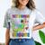 Kids 1st Grade Graduate Dinosaur Trex 1st Grade Graduation Comfort Color Blast T-Shirt Smoke