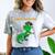 Kids Cute Graduation Dinosaur Smarty Saurus Kinder VPK Pre-k Grad Comfort Color Blast T-Shirt Smoke