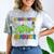 Kids Kindergarten Graduate Dinosaur Kindergarten Graduation Comfort Color Blast T-Shirt Smoke