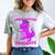 Kids Kindergarten Graduation Idea For Girls Dinosaur Comfort Color Blast T-Shirt Smoke