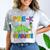 Kids Pre-K Graduate Brontosaurus Dino Pre Kindergarten Graduation Comfort Color Blast T-Shirt Smoke