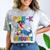 Kids Pre-K Graduate Dinosaur T-Rex Pre Kindergarten Graduation Comfort Color Blast T-Shirt Smoke