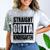 Kids Straight Outta Kindergarten Shirt Boy Girl Graduation Comfort Color Blast T-Shirt Smoke