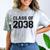 Kindergarten Class Of 2038 First Day School Graduation Comfort Color Blast T-Shirt Smoke