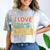 I Love 70's Music Retro Style Nostalgia Vibe 1970 70's Party Premium Tri-Blend Comfort Color Blast T-Shirt Smoke