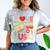 I Love 90's Music Retro Style Nostalgia Cassette 1990s Party Premium Tri-Blend Comfort Color Blast T-Shirt Smoke