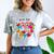 Nostalgia Love Tees -Adults Small Casual Festive Classic Fit T-Shirt Round Neck Straight Fit Collarless Short Sleeve Solid Lightweight Comfort Color Blast T-Shirt Smoke