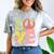 Peace Sign Love Groovy Vibes Costume Nostalgia 1980s Fashion Comfort Color Blast T-Shirt Smoke