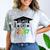 Pre-K -12th Grade Hand Prints Space Graduation Class Of 2037 Comfort Color Blast T-Shirt Smoke