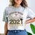 Proud Mom Of Two 2021 Graduates Twin Mama Graduation Leopard Comfort Color Blast T-Shirt Smoke