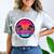 Retro 80s Synthwave Sunset & Palm Trees Retro Nostalgia 80s Comfort Color Blast T-Shirt Smoke
