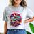 Retro Graphic Print With a Touch Of Nostalgia Comfort Color Blast T-Shirt Smoke