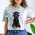 Russian Terrier Dog Graduation Cap Graduate Owner Grad Comfort Color Blast T-Shirt Smoke