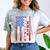 Senior 2026 Baseball American Flag Class Of 2026 Graduation Comfort Color Blast T-Shirt Smoke
