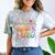 Senior 2026 Groovy Retro Grad Class Of 2026 Graduation Kids Comfort Color Blast T-Shirt Smoke