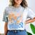Senior 2026 Retro Groovy Flowers Graduation Comfort Color Blast T-Shirt Smoke