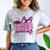 Senior 2027 Class Of 2027 Coquette Girl Pink Graduation 2027 Comfort Color Blast T-Shirt Smoke