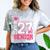 Senior 2027 Class Of 2027 Pink Coquette Bow Graduation Girl Comfort Color Blast T-Shirt Smoke