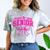 Senior Class Of 2026 Coquette Pink Bow Graduation 2026 Comfort Color Blast T-Shirt Smoke