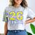 Senior Class 2026 Graduation Yellow Blue Letters Comfort Color Blast T-Shirt Smoke