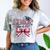 Senior Class Of 2027 Coquette Pink Bow Graduation 2027 Girls Comfort Color Blast T-Shirt Smoke
