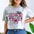 Senior Class Of 2027 Coquette Pink Bow Graduation 2027 Women Comfort Color Blast T-Shirt Smoke