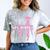 Senior Mom 2027 Class Of 2027 Coquette Bow Graduation 2027 Comfort Color Blast T-Shirt Smoke